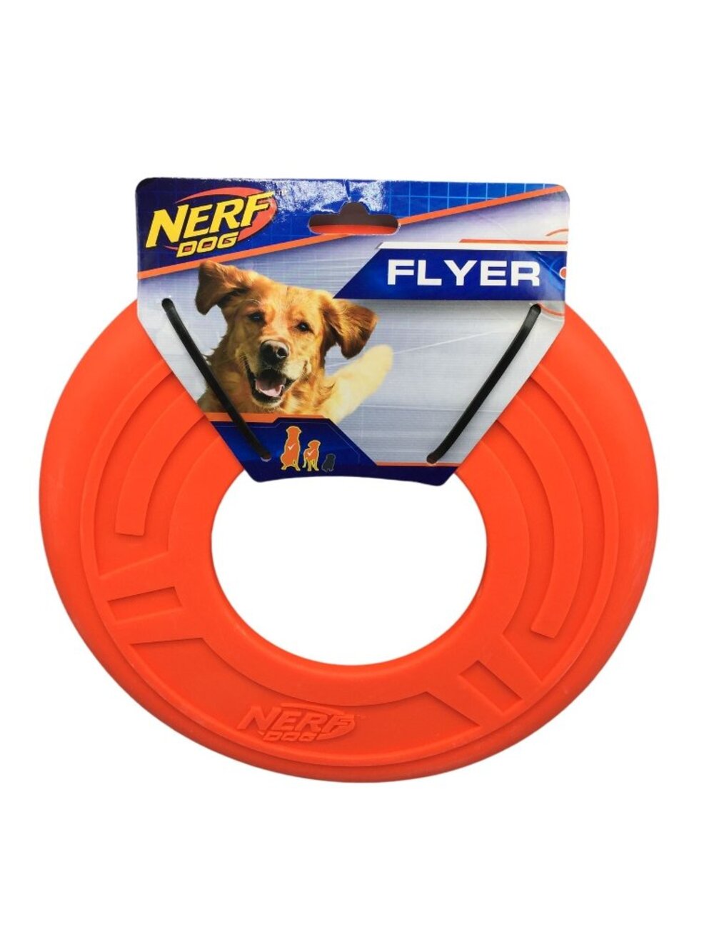 Nerf Dog Flyer Orange Durable Rubber Disc